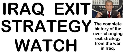 Iraq Exit Strategy Watch Logo